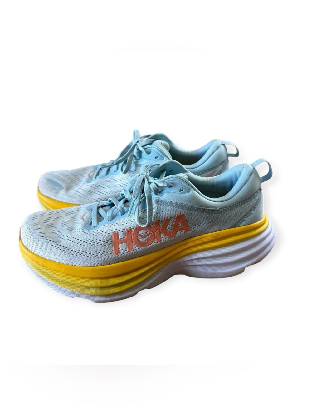 Hoka One One Bondi 8 ‘Blue Summer Song Country Air’ Women's Shoes Size 10.5B EUC